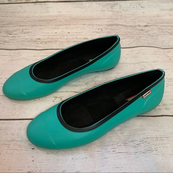 teal ballerina flats